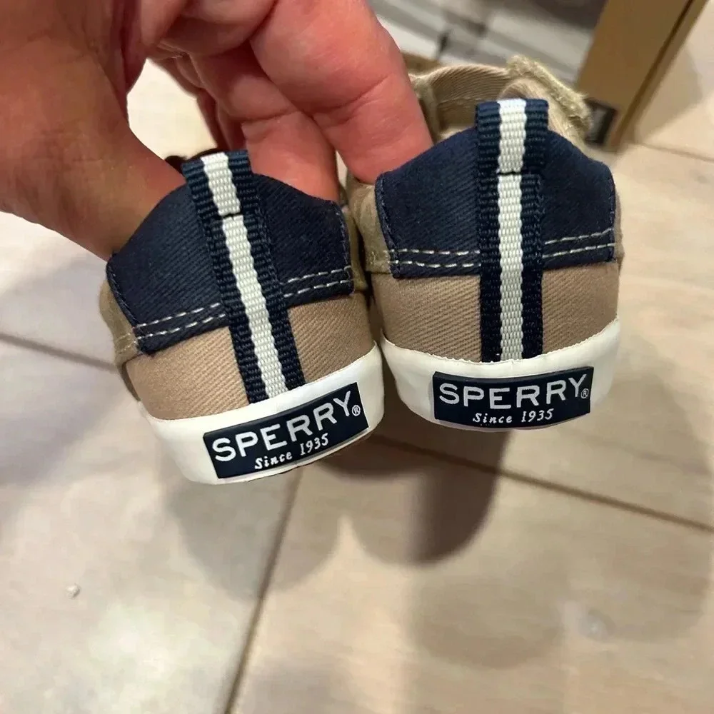 Sperry Unisex-Baby camouflage Spinnaker Crib Jr Washable Sneaker NIB Size 3